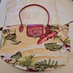Brighton Vintage Barkcloth Foldable Tote